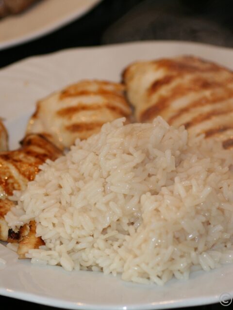 Pollo ala griglia con riso