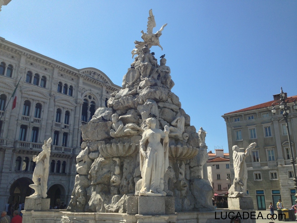 La fontana dei quattro continenti a Trieste