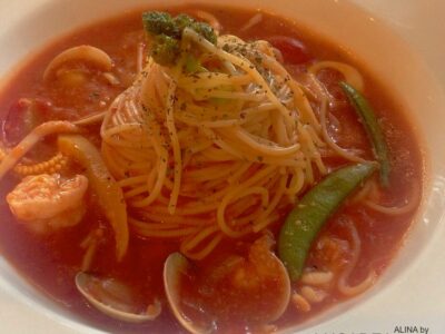 Spaghetti ai frutti di mare in Taiwan