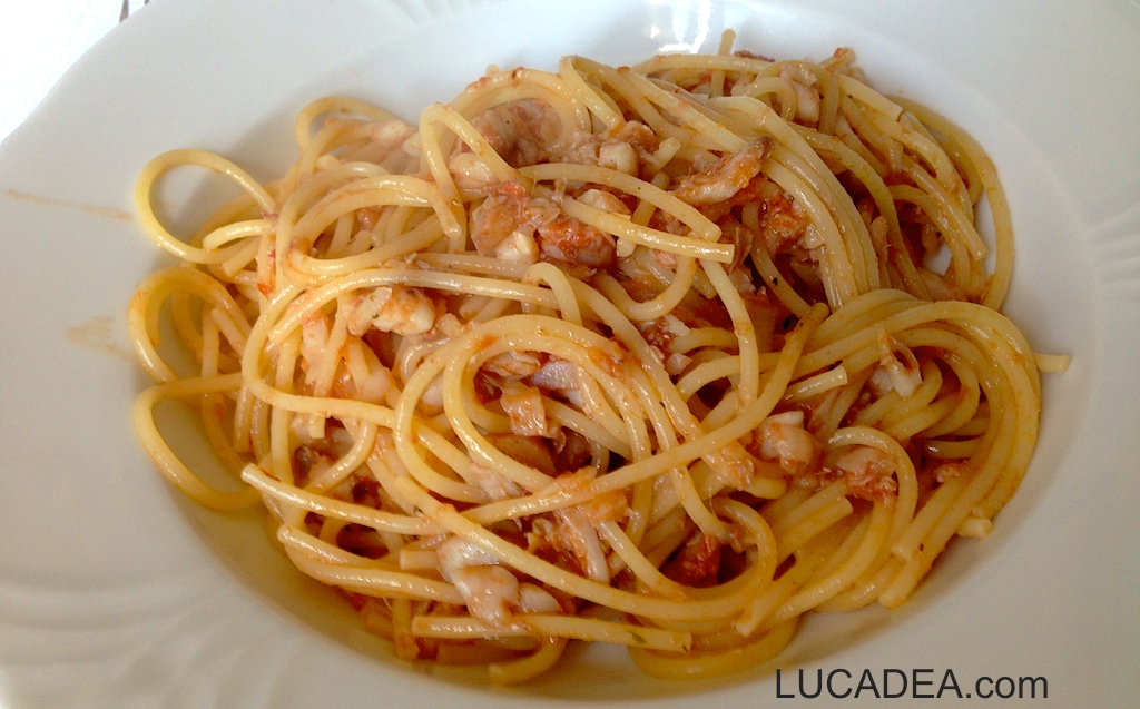 Spaghetti al sugo di triglia
