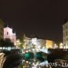 Veduta notturna di Lubiana
