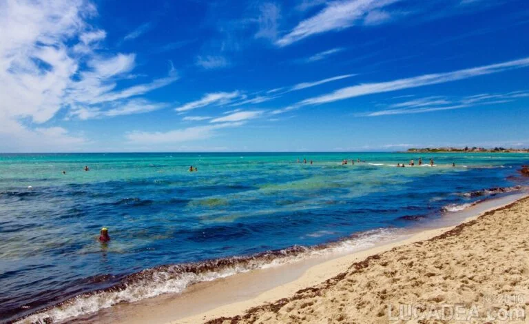 Punta Prosciutto nel Salento con spiaggia sabbiosa e mare turchese sulla costa pugliese