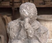 Il volto della dipartita: uno dei resti di Pompei