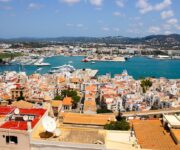 Ibiza vista dall'alto del castello della città vecchia