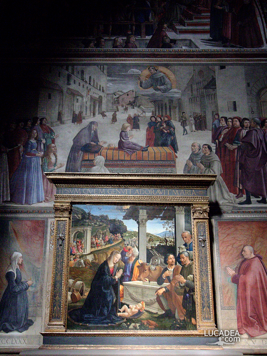 Particolari della cappella Sassetti in Santa Trinità a Firenze