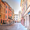 Piazza e via Venezia a Rapallo