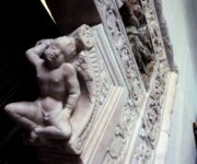 Un particolare del portale della Cappella Grimaldi in Santa Maria in Castello a Genova