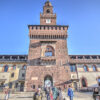 La celebre Torre del Filarete del Castello Sforzesco di Milano