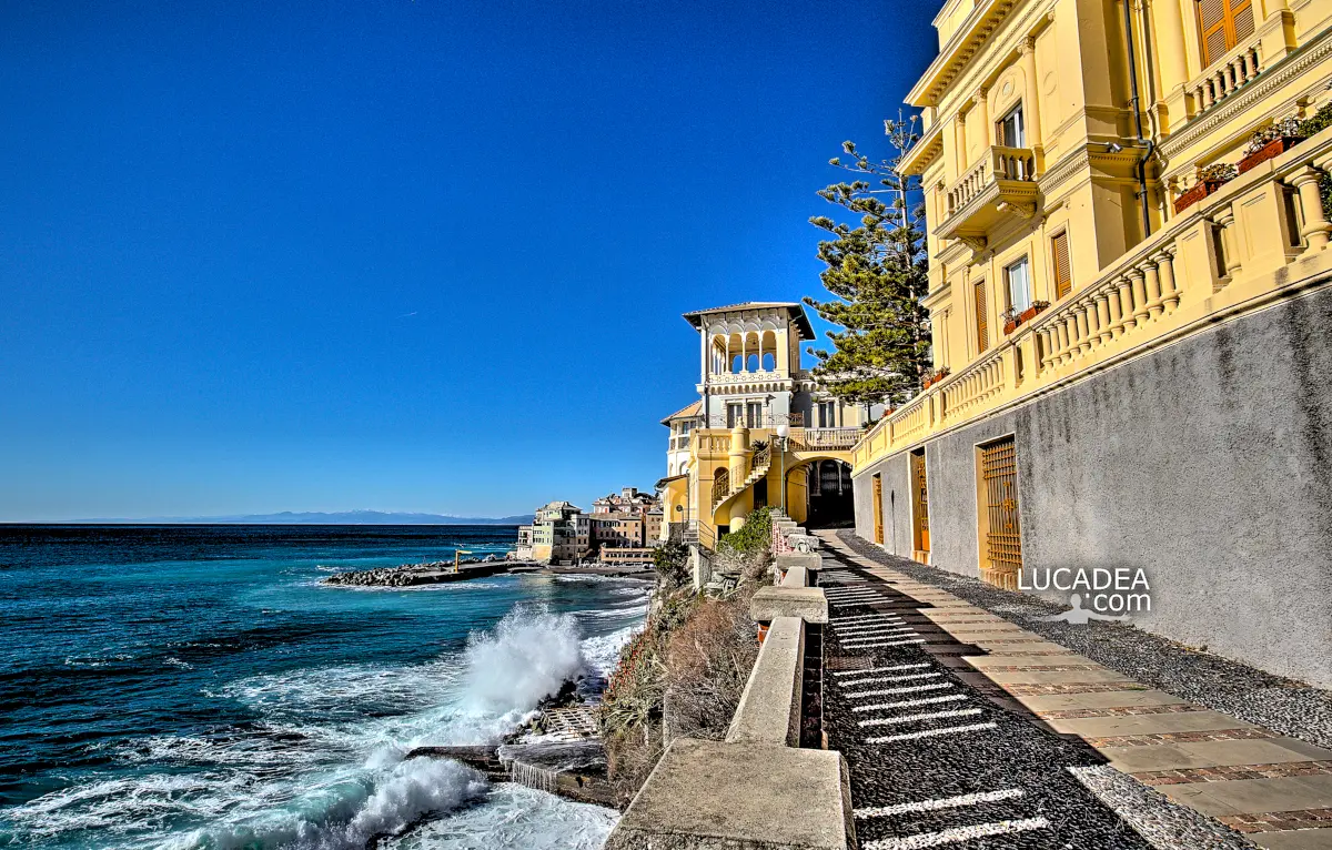 Le belle ville sul mare a Bogliasco in Liguria