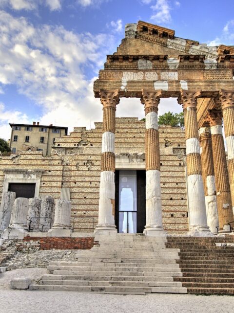 I resti del tempio Capitolino a Brescia