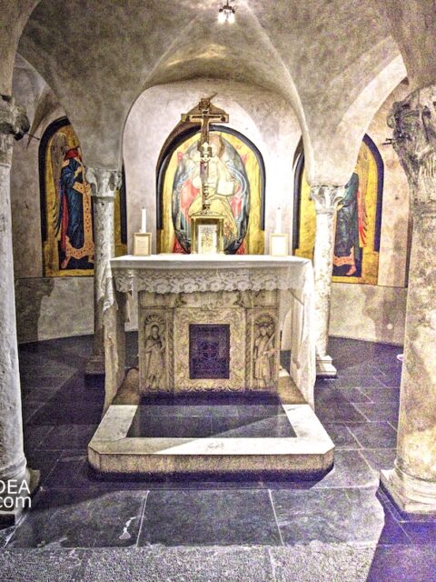 L'antica cripta della antica chiesa di Santo Stefano a Genova