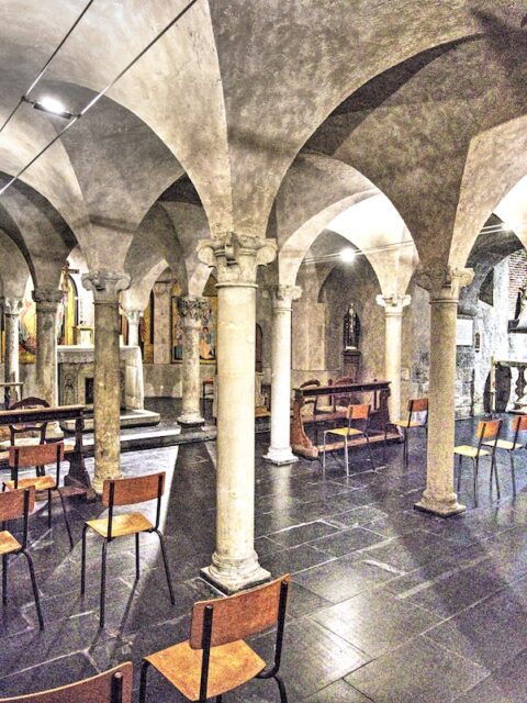 L'antica cripta della antica chiesa di Santo Stefano a Genova