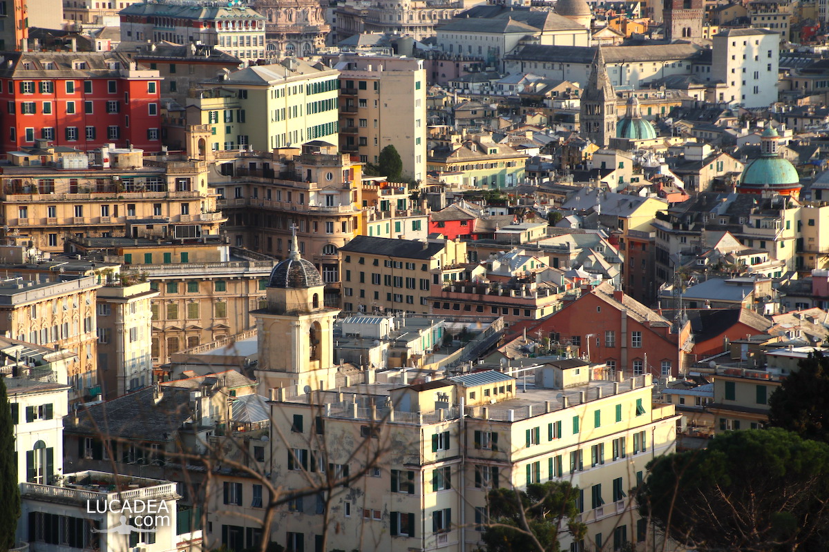 Il centro di Genova visto dall'alto