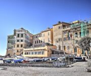 Il porticciolo del borgo marinaro di Bogliasco in Liguria