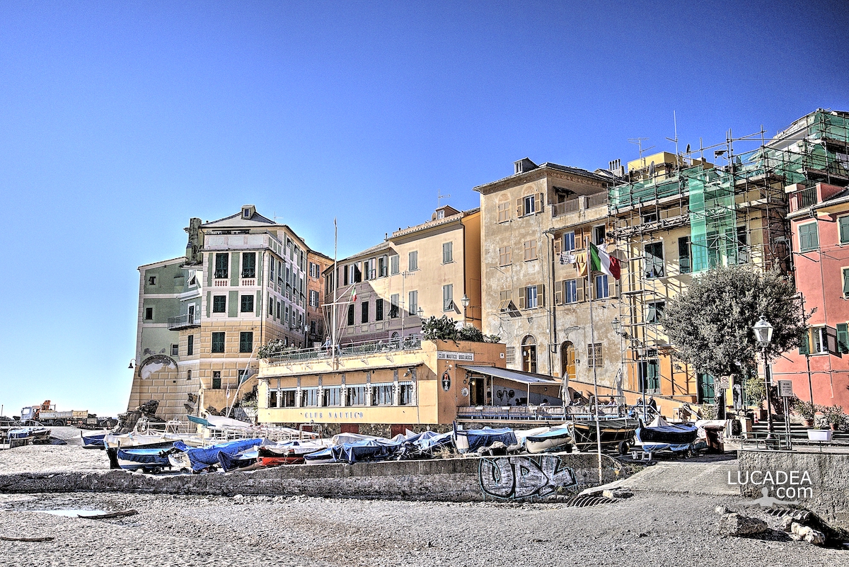 Il porticciolo del borgo marinaro Bogliasco in Liguria
