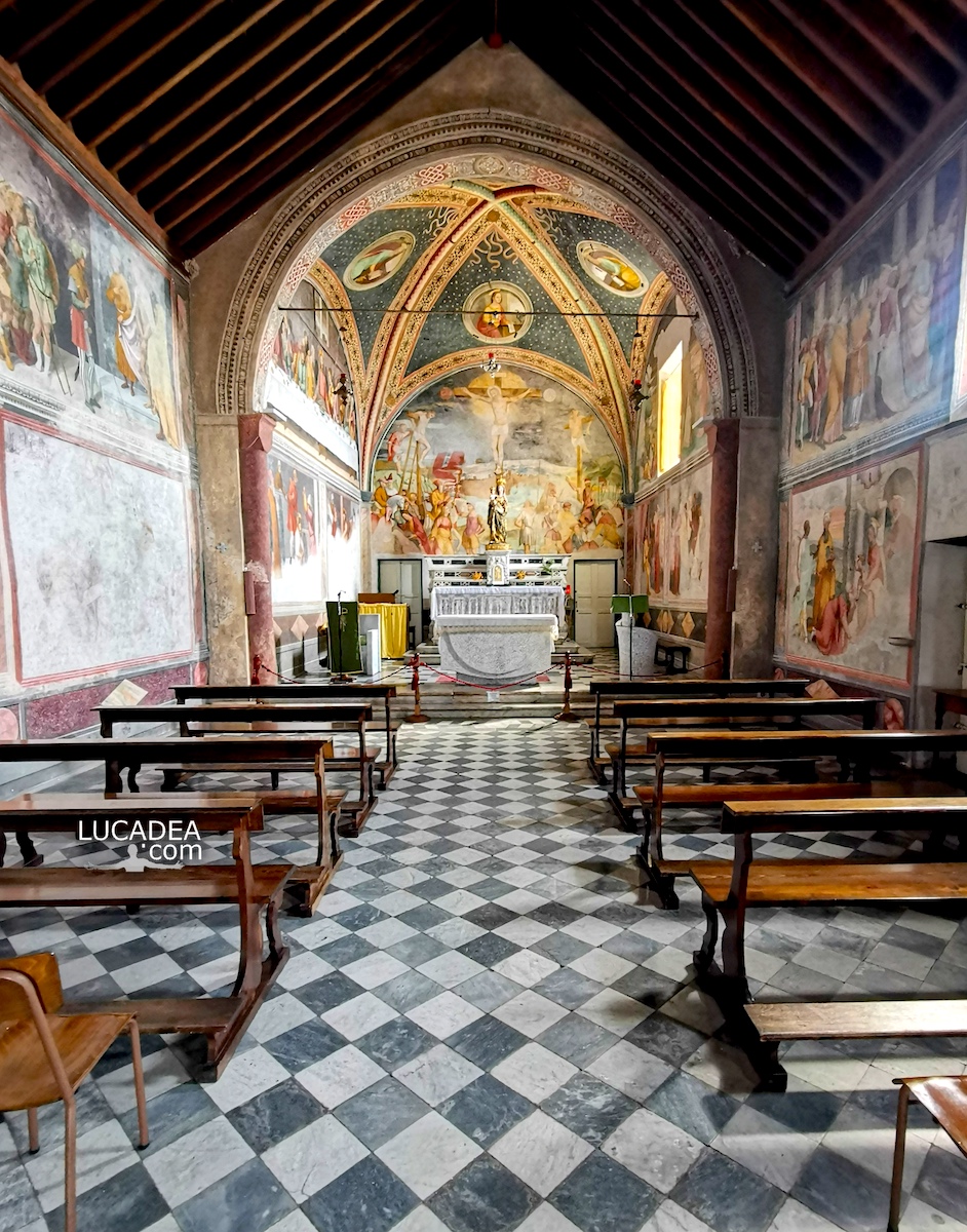 Gli affreschi all'interno del Santuario delle Grazie a Chiavari