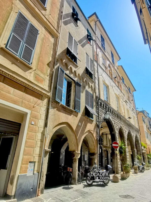 Palazzi del centro storico di Chiavari in Liguria