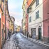 La bella via Entella nel centro di Chiavari in Liguria