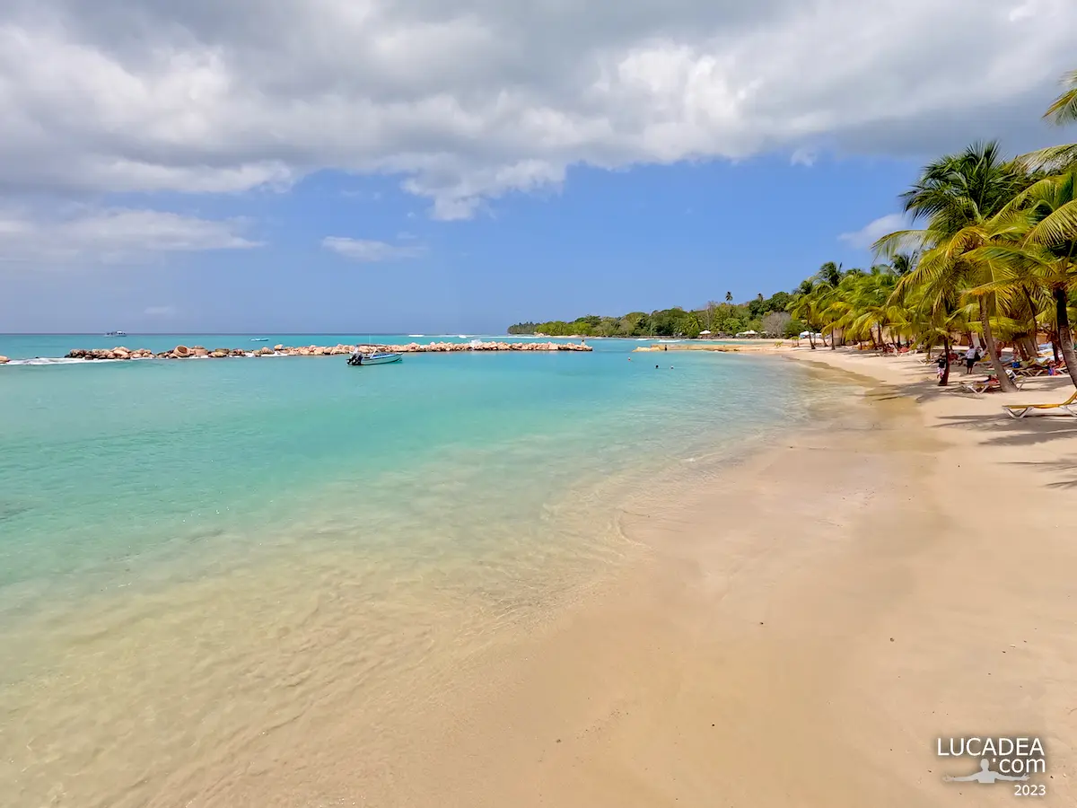Coconut Bay in Tobago, a Caribbean beach near Coco Reef resort where I spent a relaxing half-day during a cruise stop