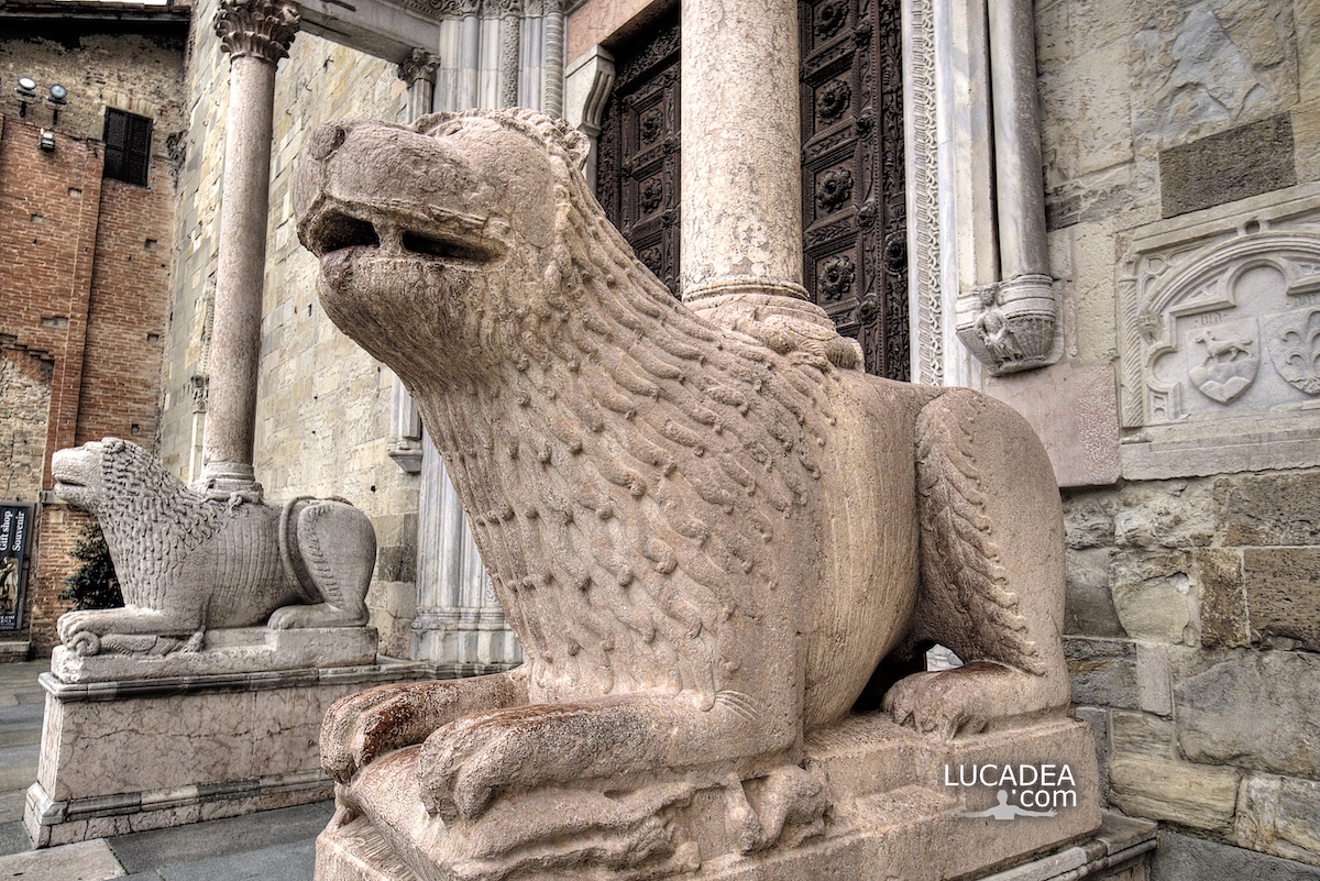 Il leone stiloforo a guardia dell'ingresso del Duomo di Parma