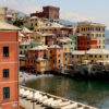 La vista sul caratteristico borgo di Boccadasse a Levante di Genova