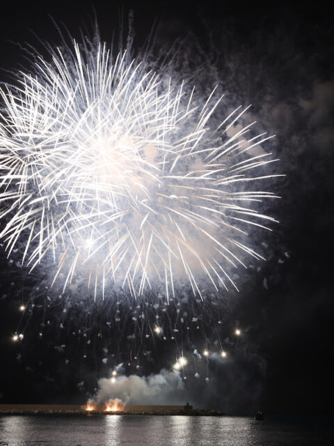 I fuochi d'artificio a Chiavari il 3 luglio 2023