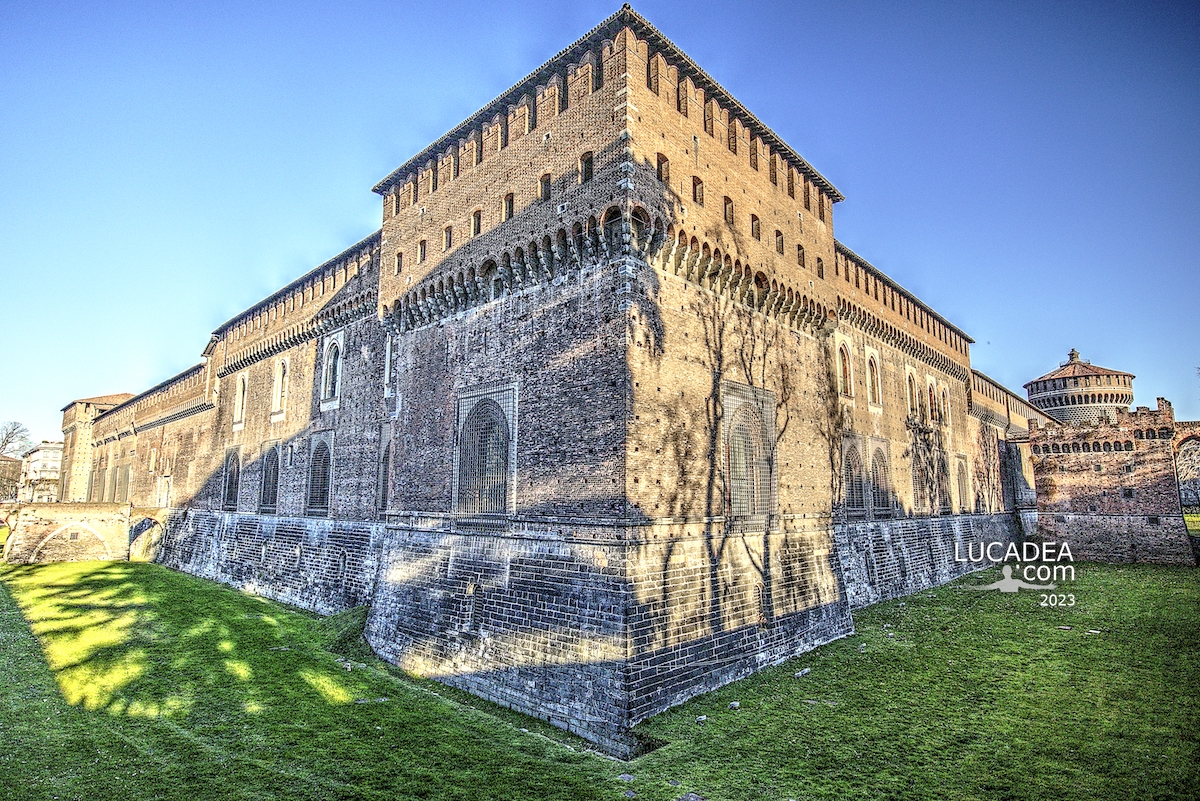 Uno degli angoli delle una del Castello Sforzesco di Milano
