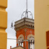 La torre di Palazzo Fascie-Rossi da via Maria Teresa a Sestri Levante