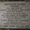 La targa che ricorda il presunto battesimo di Cristoforo Colombo a Genova