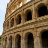 Uno scorcio dell'Anfiteatro Flavio, il Colosseo, a Roma