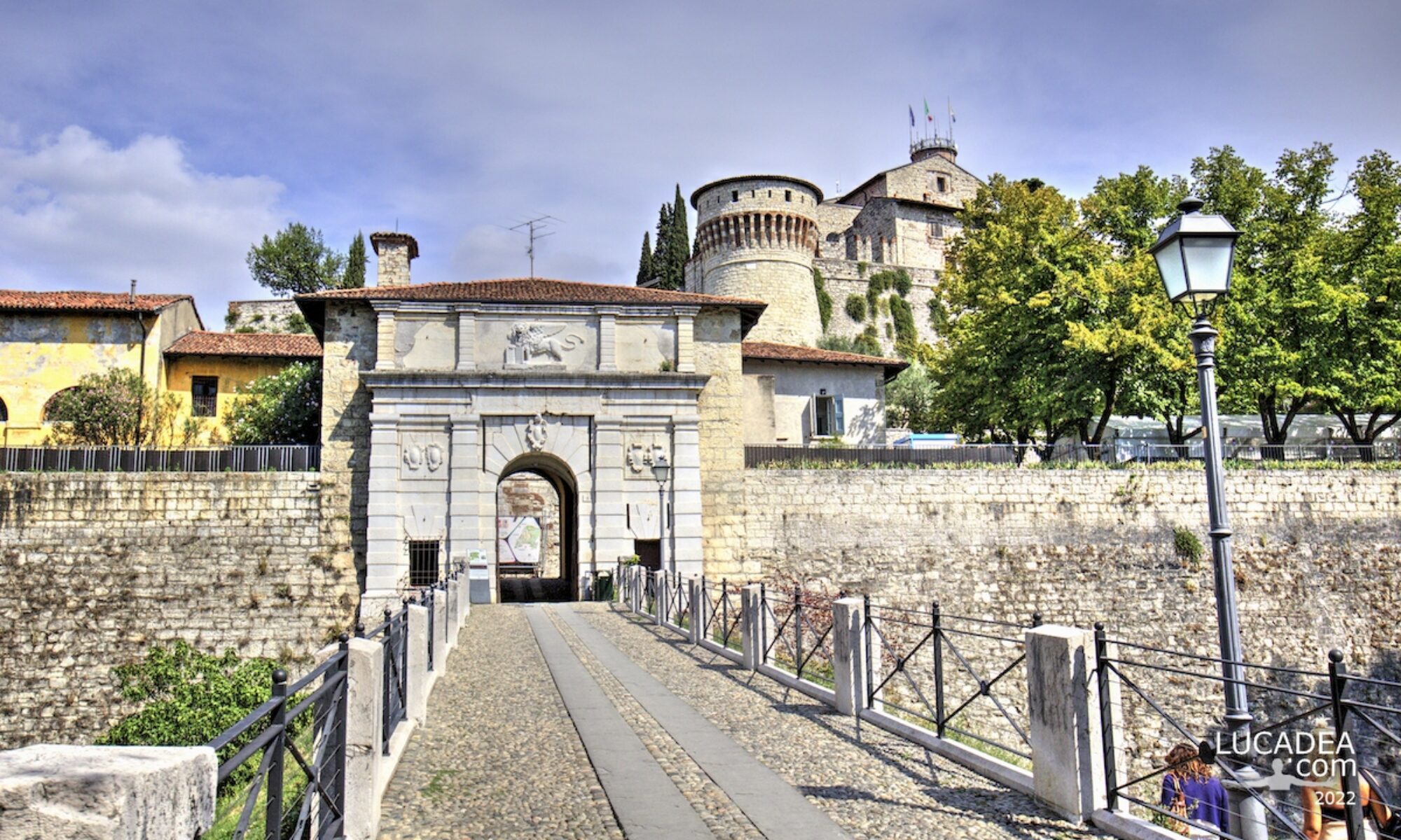 L'ingresso principale del Castello di Brescia detto il Falcone d'Italia
