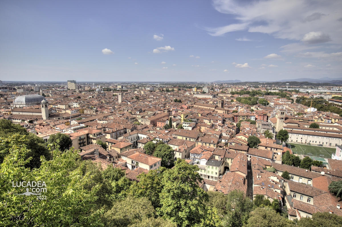 La vista della città di Brescia dal Castello