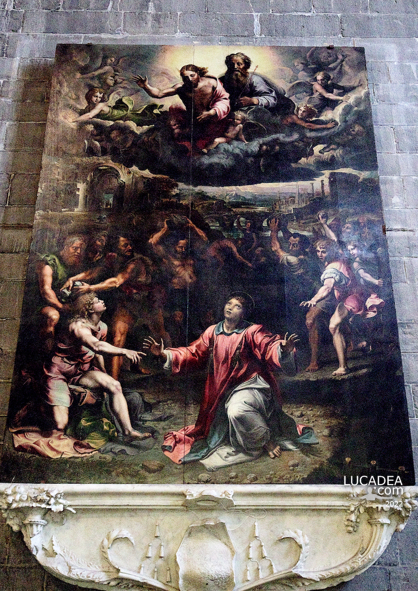 La Lapidazione di Santo Stefano nella omonima chiesa di Genova