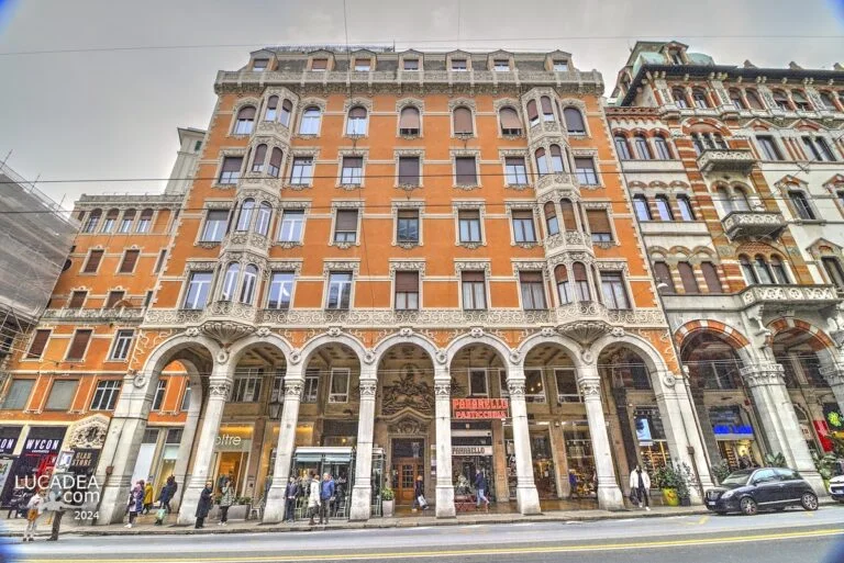 Il palazzo costruito da Benvenuto Pesce Maineri in via XX Settembre