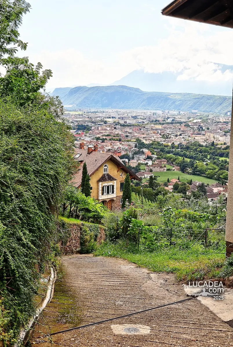 Uno scorcio di Bolzano dalla Passeggiata S. Osvaldo