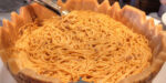 Pasta alla carbonara nella forma di grana
